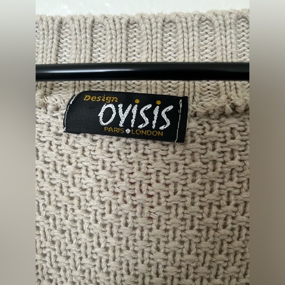 Oyisis Crème Cable Knit Cardign Size S/M - Picture 3 of 4